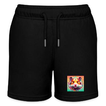 Hamster - Kinder Organic Joggingshorts Mini Bolter von Stanley/Stella - Schwarz - Vorne