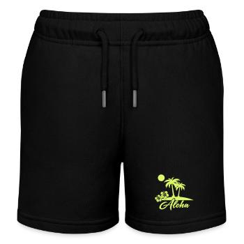 Silhouette de l’île Aloha Palm Trees - Short de jogging enfant bio Stanley/Stella - noir - Devant