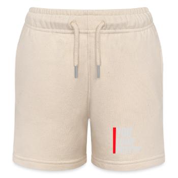 You Look Pretty Lustig Komplement Selbstliebe Logo - Kinder Organic Joggingshorts Mini Bolter von Stanley/Stella - Natur - Vorne