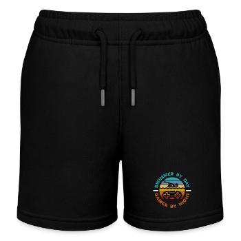 Lustige Schwimmer Sprüche & Schwimmverein Design - Kinder Organic Joggingshorts Mini Bolter von Stanley/Stella - Schwarz - Vorne