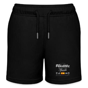 Alicante Spain Streetwear Travel Souvenir - Kids Organic Sweat Shorts by Stanley/Stella - black - Front