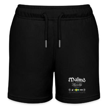 Malmö Sweden Streetwear Travel Souvenir - Kids Organic Sweat Shorts by Stanley/Stella - black - Front