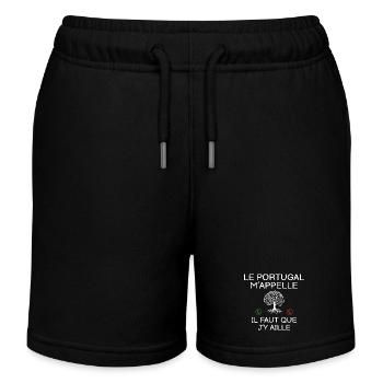 Le Portugal M Appelle Il Faut Que J Y Aille T-S... - Short de jogging enfant bio Stanley/Stella - noir - Devant