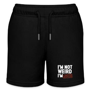 Ich bin nicht komisch, ich bin Limited Edition, ich bin lustiges Design. - Kinder Organic Joggingshorts Mini Bolter von Stanley/Stella - Schwarz - Vorne