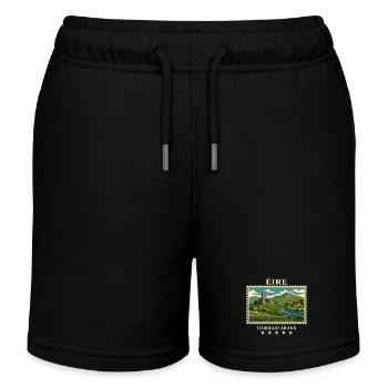 Irland Tipperary Vintage Reisemarke - Kinder Organic Joggingshorts Mini Bolter von Stanley/Stella - Schwarz - Vorne
