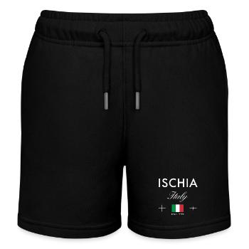 Ischia Italy Coordinates Travel Souvenir - Kids Organic Sweat Shorts by Stanley/Stella - black - Front