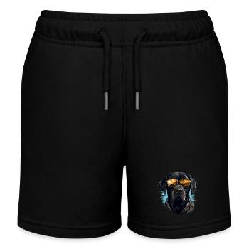 Urban Retriever: Streetwise Labrador Vibes - Short de jogging enfant bio Stanley/Stella - noir - Devant