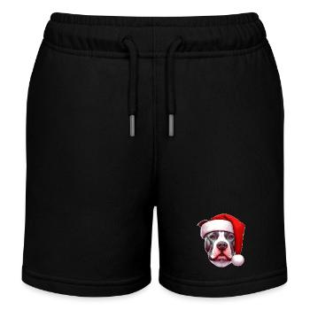 Pitbull Gifts For Christmas - Kids Organic Sweat Shorts by Stanley/Stella - black - Front