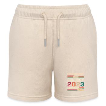 Birthday Gift Born In January 2023 - 2023 - Kids Organic Sweat Shorts by Stanley/Stella - soft Ecru - Front