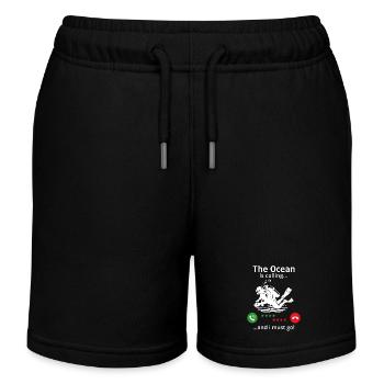 Der Ozean ruft und ich muss gehen - Kinder Organic Joggingshorts Mini Bolter von Stanley/Stella - Schwarz - Vorne