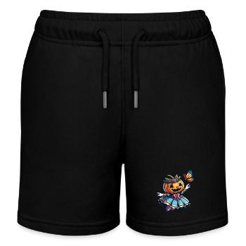 Mignonne princesse d’Halloween avec papillon - Short de jogging enfant bio Stanley/Stella - noir - Devant
