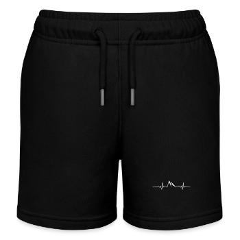 Bergkardiogramm, Herzfrequenz - Kinder Organic Joggingshorts Mini Bolter von Stanley/Stella - Schwarz - Vorne