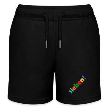 SIEBEN 7 JAHRE 7. GEBURTSTAG - Kinder Organic Joggingshorts Mini Bolter von Stanley/Stella - Schwarz - Vorne