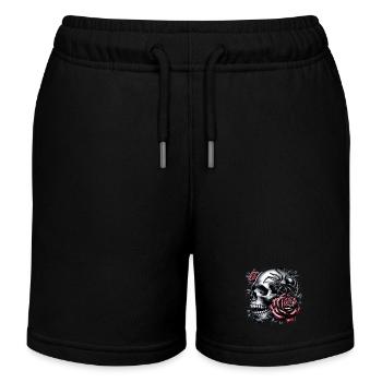 A dance between skulls and roses - Kids Organic Sweat Shorts by Stanley/Stella - black - Front