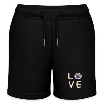 Love Labrador - Kinder Organic Joggingshorts Mini Bolter von Stanley/Stella - Schwarz - Vorne