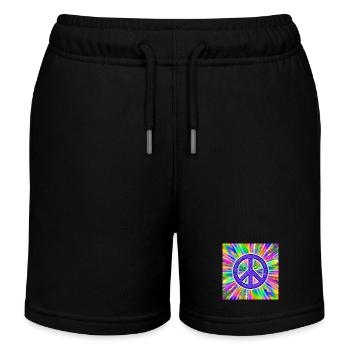 Enjoy Some Peace - Kids Organic Sweat Shorts by Stanley/Stella - black - Front