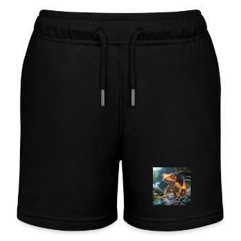Gekkonius - Kinder Organic Joggingshorts Mini Bolter von Stanley/Stella - Schwarz - Vorne