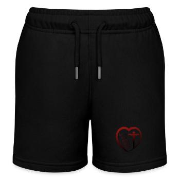 L’amour de Dieu est le plus grand - Short de jogging enfant bio Stanley/Stella - noir - Devant