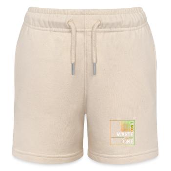 Don't waste your time - Kids Organic Sweat Shorts by Stanley/Stella - soft Ecru - Front