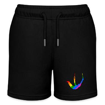 Ring gymnastics in a riot of colors - Kids Organic Sweat Shorts by Stanley/Stella - black - Front