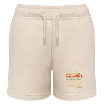 The legends were born in April 2002 - Kids Organic Sweat Shorts by Stanley/Stella - soft Ecru - Front