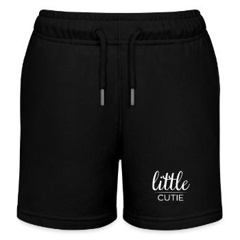 little cutie, little cute kids - Kids Organic Sweat Shorts by Stanley/Stella - black - Front