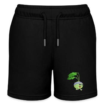Fitness Kohlrabi - Kids Organic Sweat Shorts by Stanley/Stella - black - Front