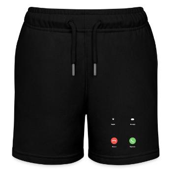 Call - Kids Organic Sweat Shorts by Stanley/Stella - black - Front