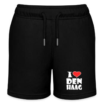 I Love Den Haag - Kinder Organic Joggingshorts Mini Bolter von Stanley/Stella - Schwarz - Vorne