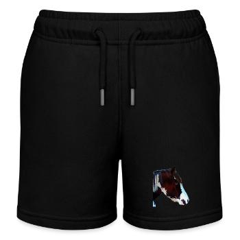 Rebell/Prinzessin - Kinder Organic Joggingshorts Mini Bolter von Stanley/Stella - Schwarz - Vorne