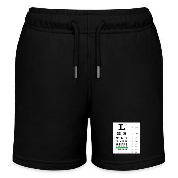 Tableau oculaire LGBTQIA+ - Short de jogging enfant bio Stanley/Stella - noir - Devant