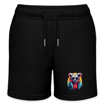 Streetstyle-Koalabär | Koala-Liebhaber - Kinder Organic Joggingshorts Mini Bolter von Stanley/Stella - Schwarz - Vorne
