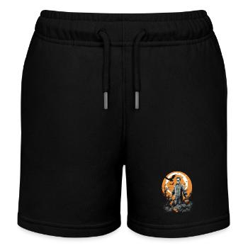 Creepy Halloween Zombie Monster Costume - Kids Organic Sweat Shorts by Stanley/Stella - black - Front