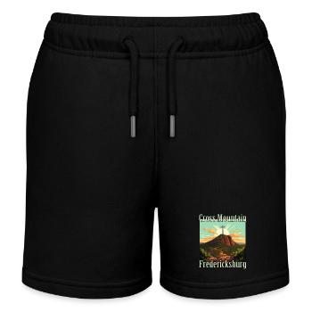 Cross Mountain - L’endroit idéal pour une excursion - Short de jogging enfant bio Stanley/Stella - noir - Devant