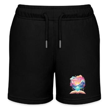 Zauberhafte Bücher Welten - Kinder Organic Joggingshorts Mini Bolter von Stanley/Stella - Schwarz - Vorne