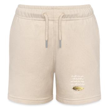 Citation chrétienne - Short de jogging enfant bio Stanley/Stella - écru doux - Devant