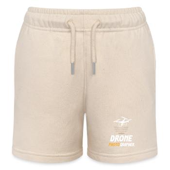 Drone Photographer - Kids Organic Sweat Shorts by Stanley/Stella - soft Ecru - Front