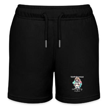 Slothstronaut Exploring At My Own Pace - Sloth - Kids Organic Sweat Shorts by Stanley/Stella - black - Front