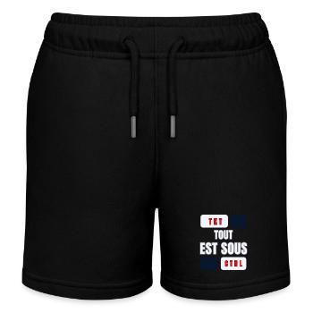 EVERYTHING UNDER CONTROL - Kids Organic Sweat Shorts by Stanley/Stella - black - Front