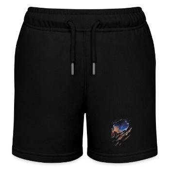 Astronomie Carina nebula galaxy zerrissen Geschenk - Kinder Organic Joggingshorts Mini Bolter von Stanley/Stella - Schwarz - Vorne