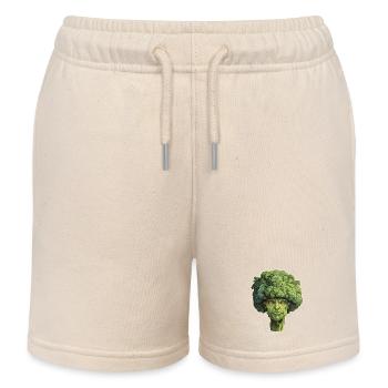 Broccoli Head - Kids Organic Sweat Shorts by Stanley/Stella - soft Ecru - Front