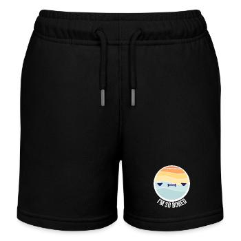 Je m’ennuie tellement Ich bin so gelangweilt Langeweile - Short de jogging enfant bio Stanley/Stella - noir - Devant