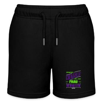 zitat brille geek großkatze tier anerkennung - Kinder Organic Joggingshorts Mini Bolter von Stanley/Stella - Schwarz - Vorne