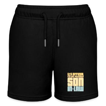 It's Official I'm The Favorite Son-In-Law Spruch - Kinder Organic Joggingshorts Mini Bolter von Stanley/Stella - Schwarz - Vorne
