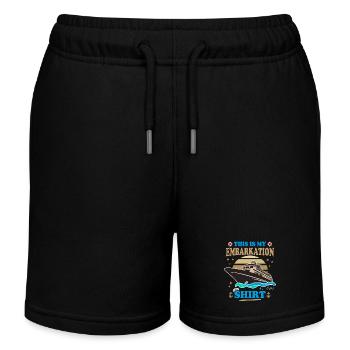 Dies ist mein Einschiffungsshirt - Kinder Organic Joggingshorts Mini Bolter von Stanley/Stella - Schwarz - Vorne
