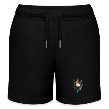 Golfspieler Design Aesthetic Golfer Sport - Kids Organic Sweat Shorts by Stanley/Stella - black - Front