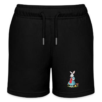 Krankenschwester Hase Osterhase Krankenpflegerin - Kinder Organic Joggingshorts Mini Bolter von Stanley/Stella - Schwarz - Vorne