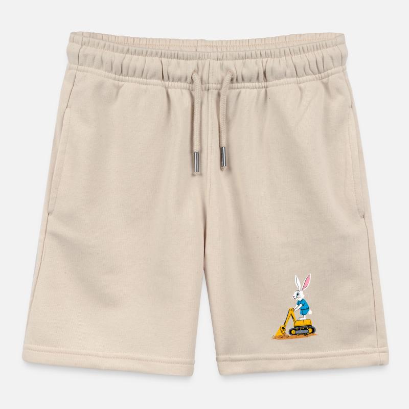 Osterhase Baggerfahrer Lustiges Ostereier Baggern Kinder Organic Joggingshorts Mini Bolter von Stanley/Stella