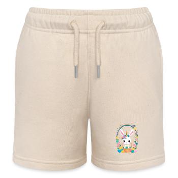 Licorne drôle lapin de Pâques Licorne mignonne Licorne de Pâques - Short de jogging enfant bio Stanley/Stella - écru doux - Devant