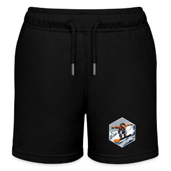 Snowboarder Old Man With Beard - Kids Organic Sweat Shorts by Stanley/Stella - black - Front